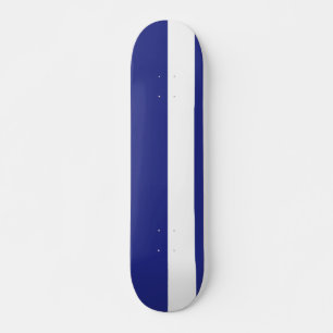 Skateboard Rayas azul y blanca de la marina