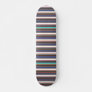 Skateboard Rayas azules negras lindas
