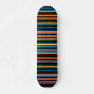 Skateboard Rayas azules negras lindas