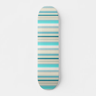 Skateboard Rayas blancas aqua lindas