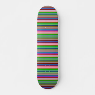 Skateboard Rayas calientes y coloridas