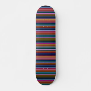 Skateboard Rayas coloridas retro lindas