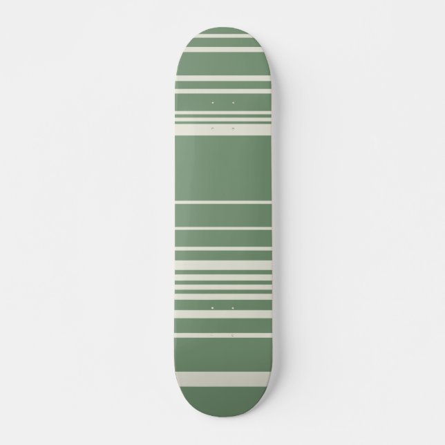 Skateboard Rayas complejas en verde (Anverso )