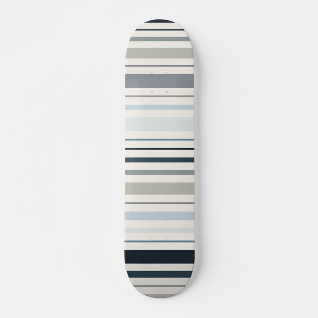 Skateboard Rayas Costeras Azules (Anverso )