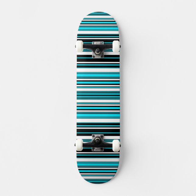Skateboard Rayas de agua blanco y negro lindo Funda-Mate iPho (Anverso)