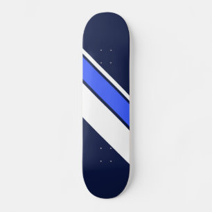 Skateboard Rayas de Carreras azul blanco Vivid en la Marina
