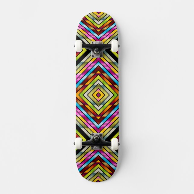Skateboard Rayas de color lisas (Anverso)
