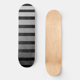 Skateboard Rayas De Línea Texturadas De Camuflaje Negro Y Gri