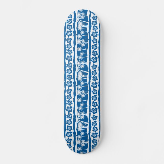 Skateboard Rayas de palmera tropicales en la playa (Anverso)