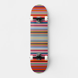 Skateboard Rayas decorativas de colores finos