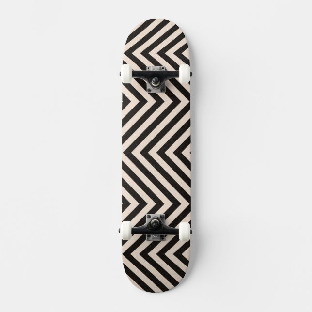 Skateboard Rayas del peligro (Anverso)