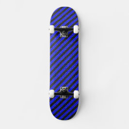 Skateboard Rayas diagonales delgadas en negro y azul
