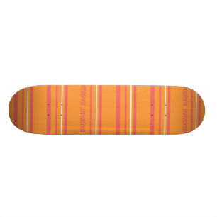 Skateboard Rayas finas anaranjadas