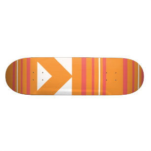 Skateboard Rayas finas anaranjadas