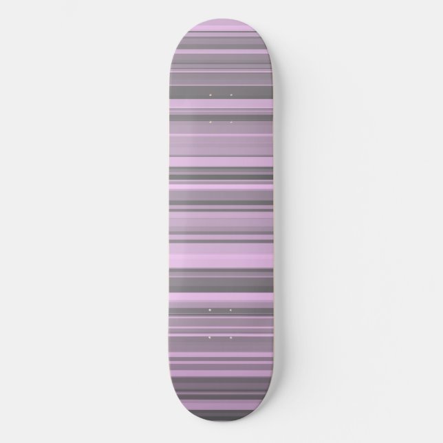Skateboard Rayas grises moradas (Anverso)