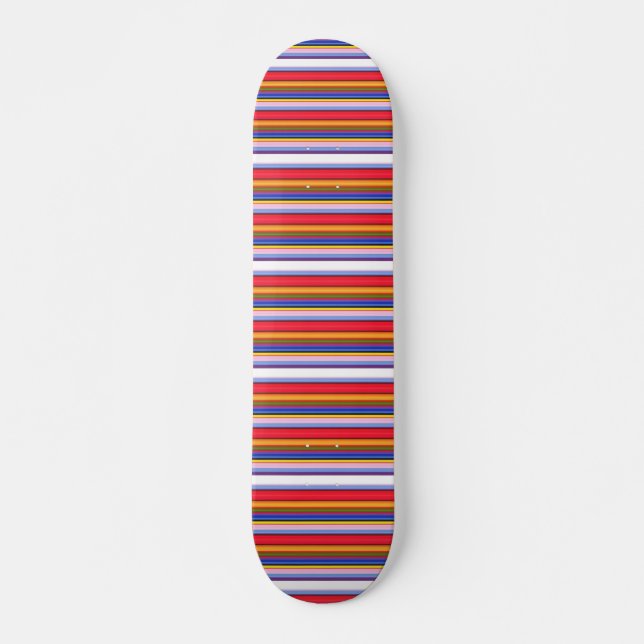 Skateboard Rayas mágicas de colores lindos (Anverso )