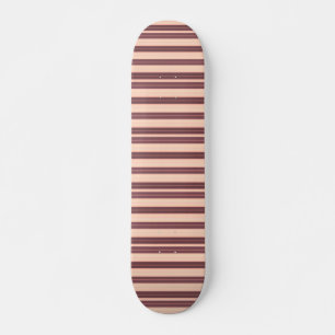 Skateboard Rayas marrones rosadas lindas