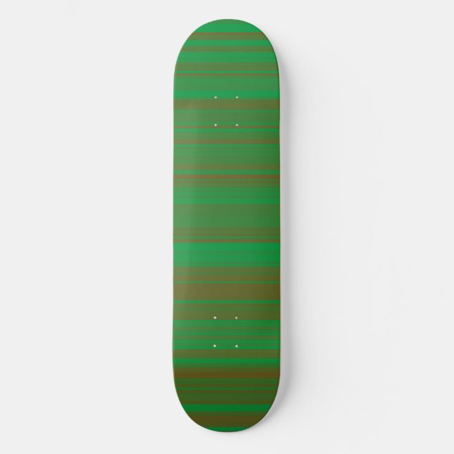 Skateboard Rayas marrones verdes (Anverso)