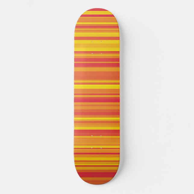 Skateboard Rayas Naranjas Rojas Amarillas (Anverso)