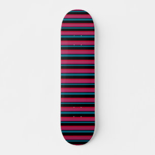 Skateboard Rayas negras rosadas lindas