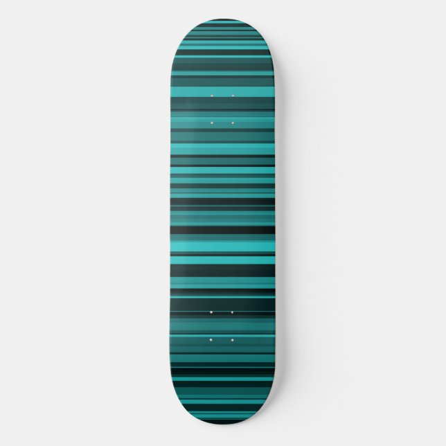 Skateboard Rayas Negras Verde Azul (Anverso)