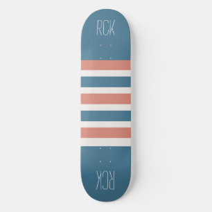 Skateboard Rayas Patrón personalizado monograma patines