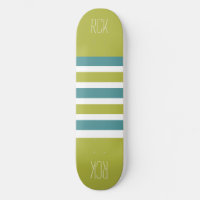 Rayas Patrón personalizado monograma patines