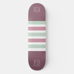 Skateboard Rayas Patrón personalizado monograma patines