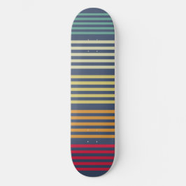 Skateboard Rayas retro de color gris oscuro