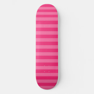 Skateboard Rayas rosa claro y rosadas calientes
