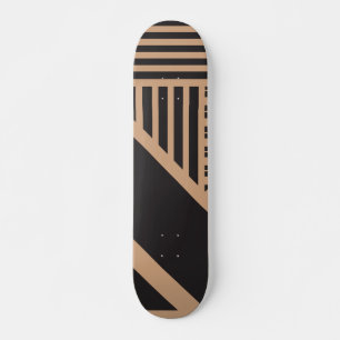Skateboard Rayas triangulares en Tan y Negro