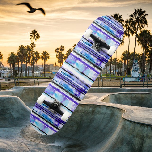 Skateboard Rayas tropicales - Diseño de la playa (Tropical Stripes - Likoca Beach)