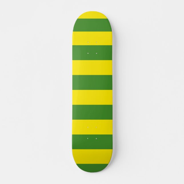 Skateboard Rayas Verdes y Amarillas (Anverso )