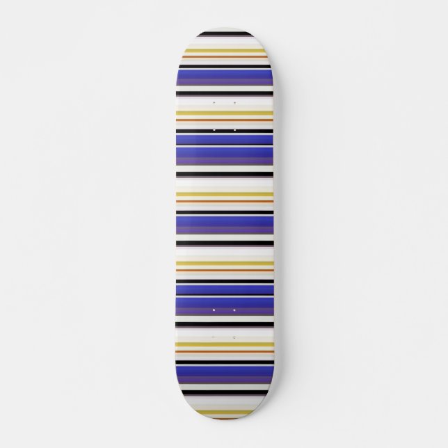 Skateboard Rayas violetas blancas (Anverso )