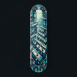 Skateboard "Raygun Gothic Advanced Science Lab Deck"<br><div class="desc">El "Raygun Gothic Advanced Science Lab Deck" es un gráfico de skateboard que captura la esencia de la exploración científica al estilo gótico Raygun. El diseño cuenta con un laboratorio de ciencia de última generación lleno de equipos avanzados, estaciones de investigación y tecnologías futuristas. El laboratorio está lleno de científicos...</div>