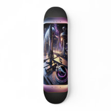 "Raygun Gothic Futuritic Cityscape Deck"