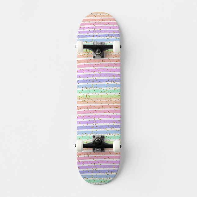 Skateboard Rayo de arcoiris (Anverso)