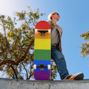 Skateboard Rayos arcoiris Orgullo LGBTQ