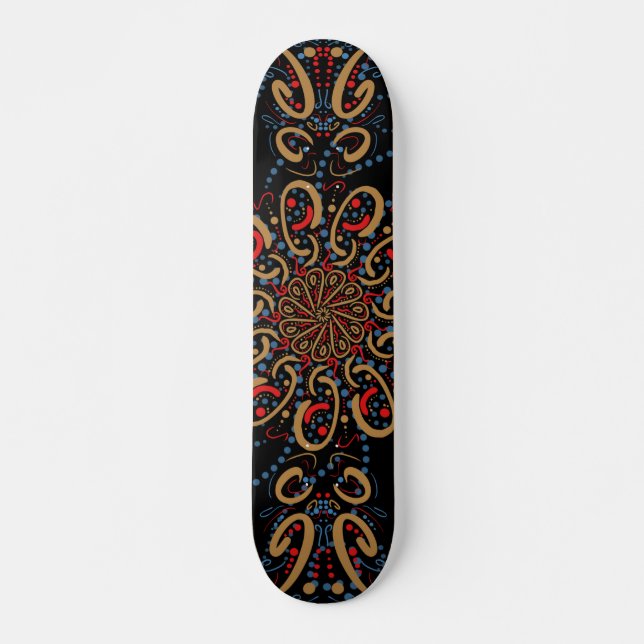 Skateboard Real Batik Patinaje Artístico Floral (Anverso )