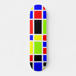 Skateboard Rectángulos coloridos 02