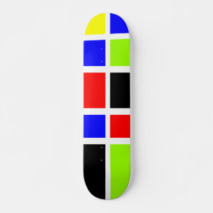 Skateboard Rectángulos coloridos 07