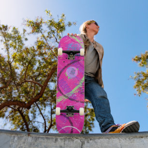 Skateboard Recuerdos de la Infancia Arte Abstracto