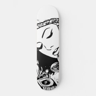 Skateboard Recuerdos Resumen Mujer Surreal Arte original