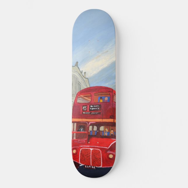 Skateboard Red Bus de Londres (Anverso)