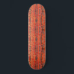 Skateboard Red del bosque de árboles de Birch<br><div class="desc">Una pintura abstracta en rojo de un bosque de álamos o abedules en rojo,  naranja y amarillo. Arte original de Nic Squirrell.</div>