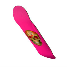 Red Eyed Sugar Skull Zombie Skyboard Hot Pink