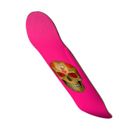 Skateboard Red Eyed Sugar Skull Zombie Skyboard Hot Pink