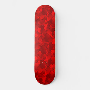Skateboard Red Hearts Texture