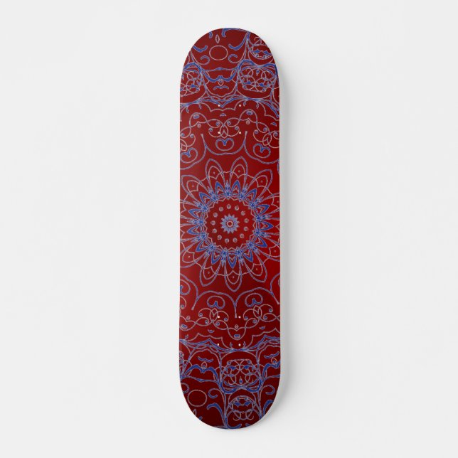 Skateboard Red Hearts y Blue Lace (Anverso )