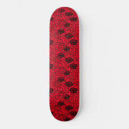 Skateboard Red Peonies